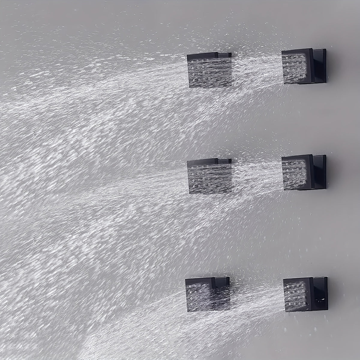 Thermostatic Shower System Set, Featuring a 14X20 Inch LED High-Pressure Rainfall Shower Head, a Luxurious Bathroom Combo with a Handheld Sprayer And Six Massage Body Jets, Including Rough-In Valve Body And Trim, Bathroom Additions in Matte Black
