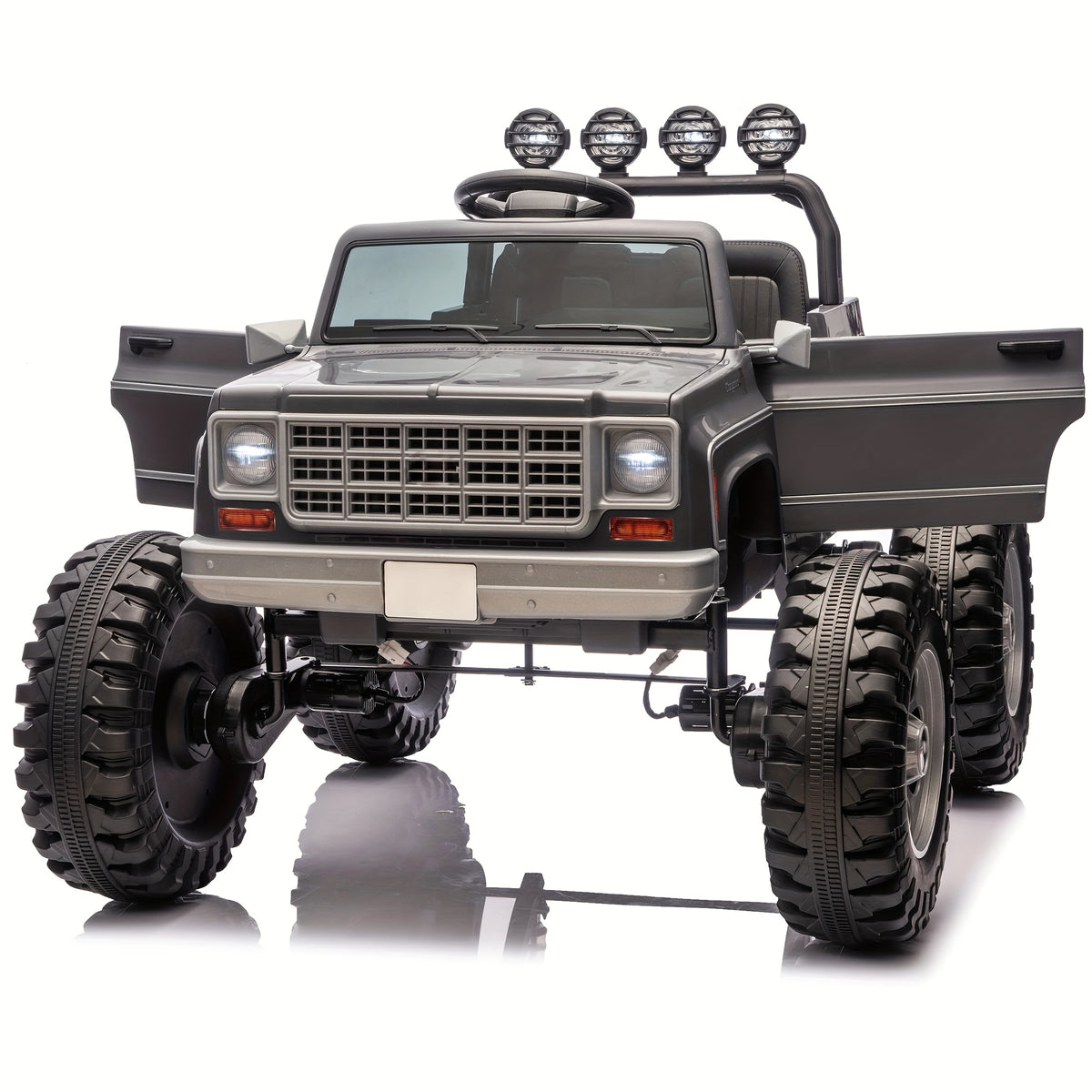 Kids' 24V Ride-On Electric Car with Remote Control — Two-Seat Outdoor Truck for Shared Adventures