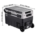 VEVOR Portable Car Refrigerator Freezer Compressor 50 L Dual Zone for Home Car