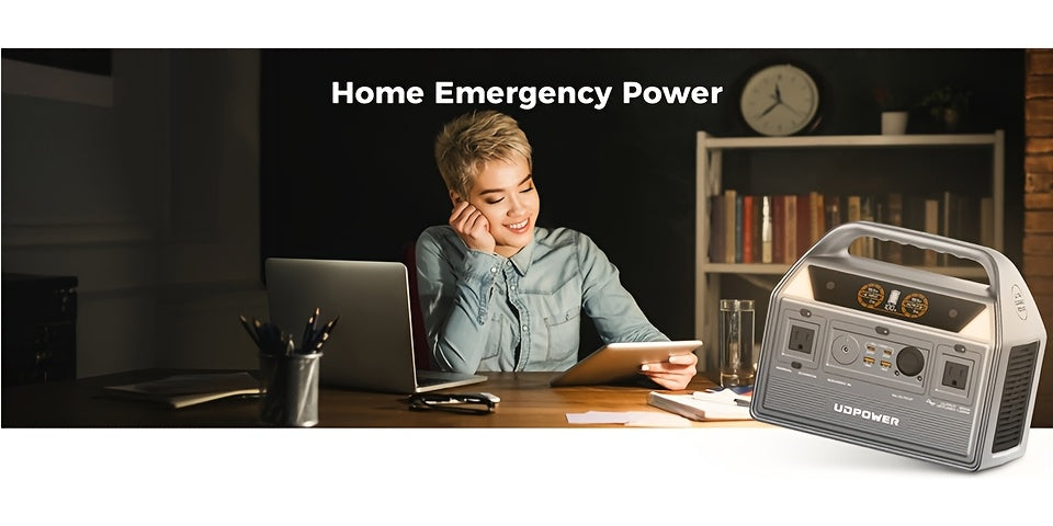 [ Labor Day Discount Preview ] 200W/400W/600W/1200W UDPOWER Portable Power Station, Equipped with Fast Charging, 192Wh/256Wh/596Wh/1191Wh Battery Solar Generator, Suitable for Home Use, Outdoor Travel, Equipped with a 300W Lumen Illuminating Lamp
