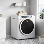 MEFEIR Compact Clothes Dryer - 3.5 Cu.Ft Portable Laundry w/ LCD Touch Controls, Stainless Steel Drum, 13.2Lb Capacity for Apartments & Dorms, 110V Classic White w/ Wheels