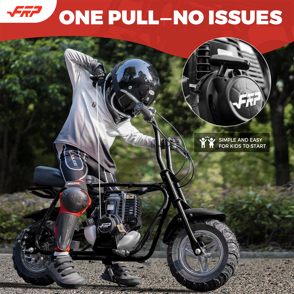 39cc 4-Stroke Gas Powered Mini Dirt Bike, No Fuel Mixing Required, Tool-Free Assembly, Heat Shield Protection, Top Speed 17 MPH, Off-Road Trail Pit Bike for Backyard Adventure, Birthday Gift Idea