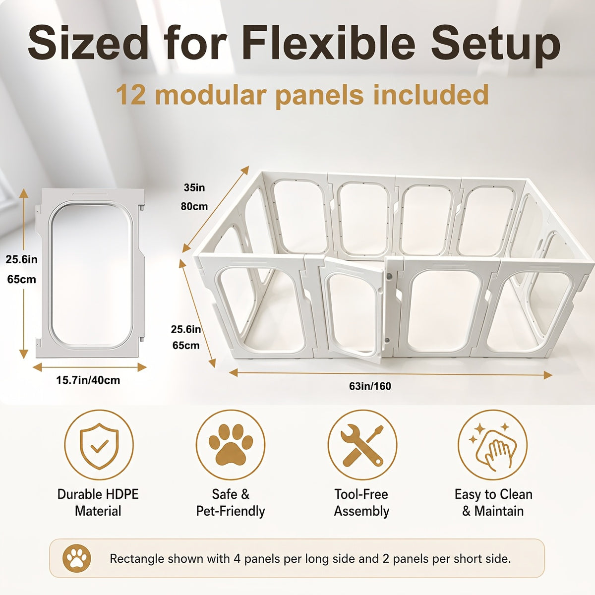 [Acrylic Pet Playpen] Clear Acrylic Dog Playpen With Door, For Puppy Cat Rabbit Transparent Pet Pen, Indoor Dog Playpen, Dog Fence, Easy Assembly And Cleaning Dog Pen For Small To Medium Dogs