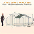 10X13X6.4Ft/10X6.7X6.4Ft Large Metal Chicken Coop with Winter Wrap Cover | Walk-In Chicken Run for Hens/Ducks/Rabbits, All-Weather Poultry Pen with Lock for Outdoor And Backyard, Farm, Duck Rabbit Cage Poultry Pen