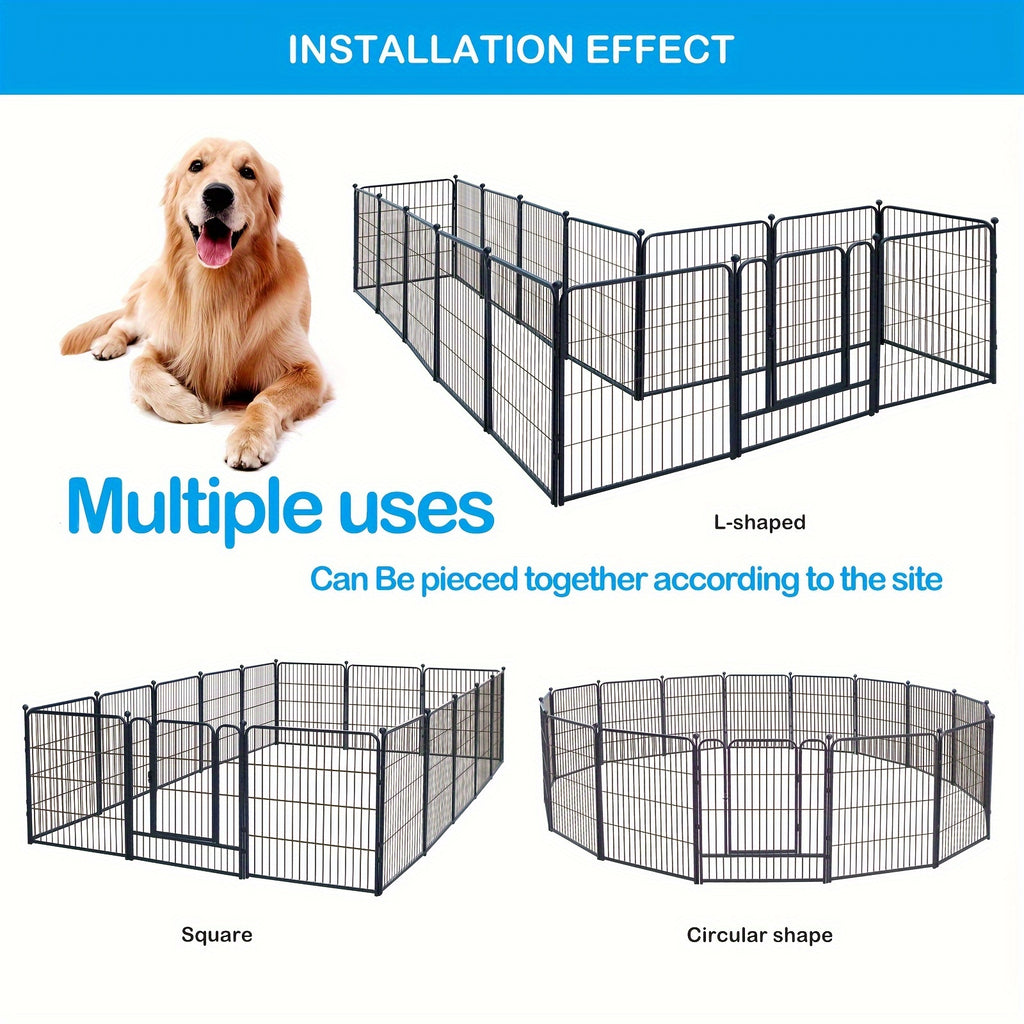 Courtyard Fence Decoration Fence Painting Circle Fence Courtyard Wall Metal Fence Pet Outdoor Fence