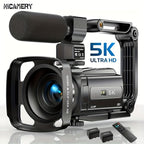 NEW 5K 30FPS Video Camera, 16x Digital Zoom 48MP UHD WiFi IR Night Vision Video Camera, 3.0 Inch 270 Degree Rotatable Touch Screen, 6-axis Stabilization Vlog Camera, Outdoor Essential Video Camera, Christmas Gift.