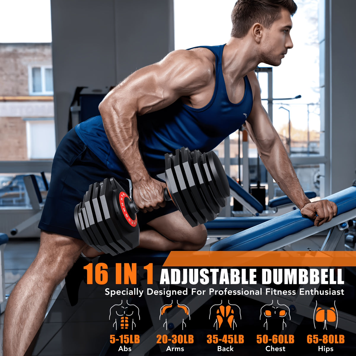 80/55LBS Adjustable Dumbbell with Base (1pc/2pcs), Non-Slip Textured Handle, 1 Second Weight Adjustment, Octagonal Design, Suitable for Home Gym Exercise, Strength Training Equipment, Suitable for Men/Women