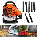 70.92 "x 17.73" X 17.73" Air-cooled Two-stroke Gas Engine, Backpack Style Blade Blower, High-power Two-stroke Strong Wind ABS Garden Backpack Style Snow Blower (orange)