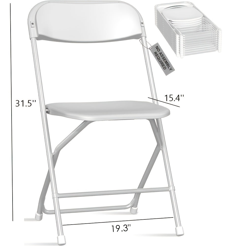 100/50/20 Pack Office Folding Chairs, Indoor/Outdoor Folding Chairs, Reinforced Plastic Seats With 350lb Weight Capacity, Commercial-Grade Stackable Seating, For Offices, Conference Rooms, Weddings