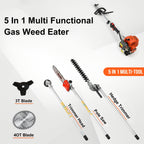 5-in-1 52cc Lawn Mower, Multifunctional Gasoline Lawn Mower, Small Household Irrigation Lawn Mower, Foldable Handheld Lawn Mower/wheel Edge Machine/mini Lawn Mower, Suitable for Lawns