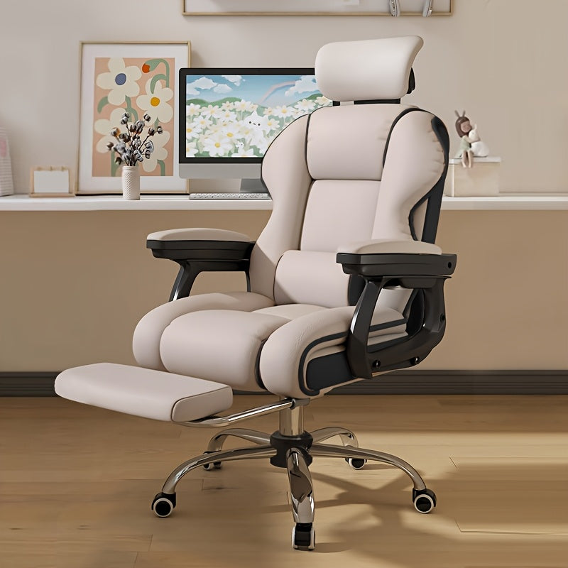 Adjustable Office Chair for Dorm Rooms and Study Areas, Swivel Design with a Reclining Back
