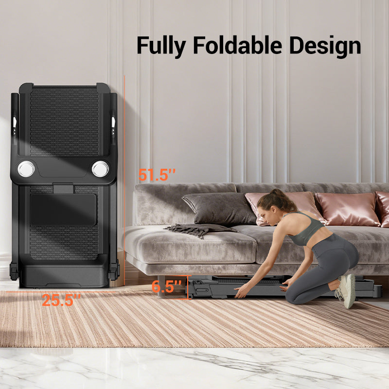 UMAY 20% Maunal Incline Treadmill, Foldable Home Treadmill with Quiet 3.5 HP Motor, 400LBS Capacity