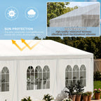 GUNJI 10x30ft Heavy Duty Canopy Steel Canopy Storage Shed, Portable Garage Party Tent, Portable Garage with Removable Sidewalls & Doors All-Season Tarp for Carport (White)