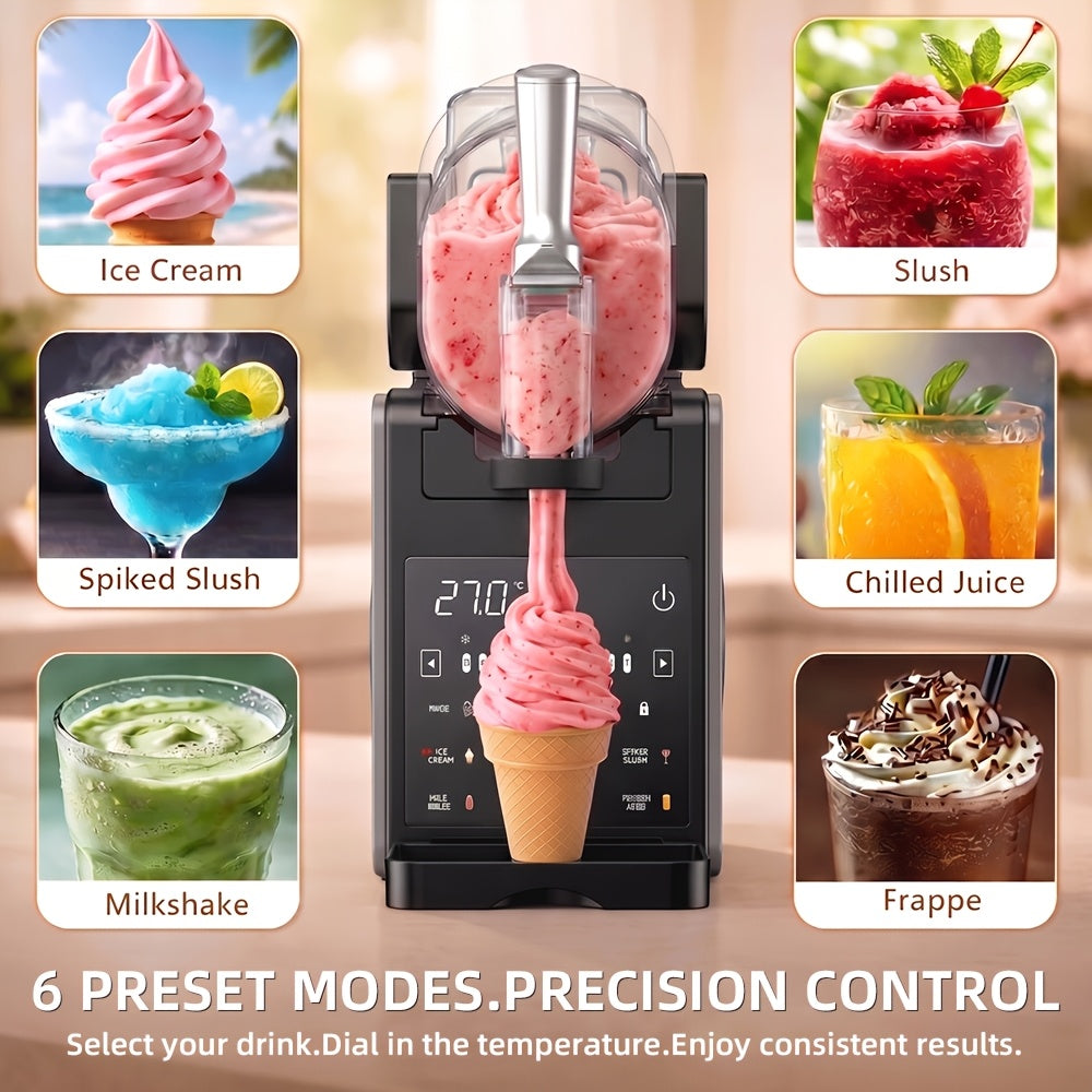 2-in-1 Ice Cream/Slush Machine, 5-in-1 Cold Drink Maker, Iced Tea Machine, 85-ounce Capacity, One-Touch Preset, No Ice Needed, Self-Cleaning - Easily Make Milkshakes, Margaritas, And More At Home