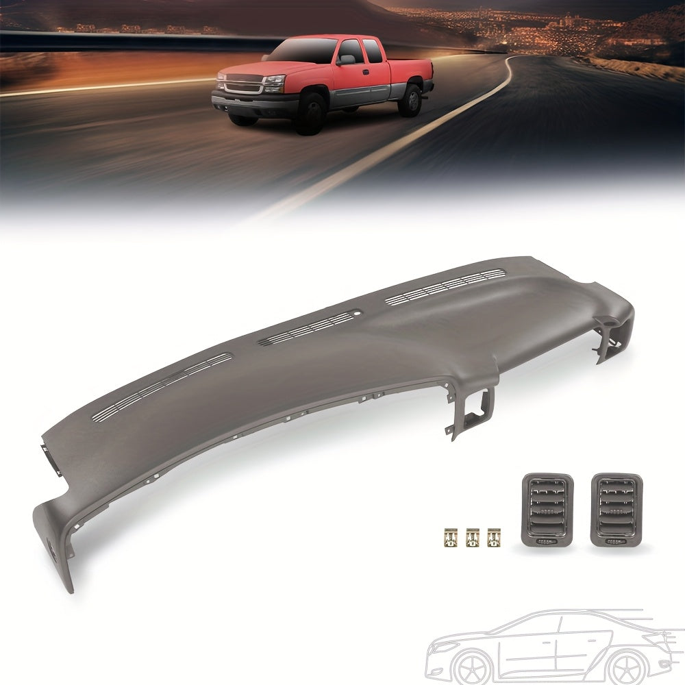 Upper Dashboard Dash Cover Cap with Ventilation Grille Fit for Chevy for Silverado for GMC for Sierra for 1500 for 2500HD for 3500 for Avalanche for Tahoe for Suburban for Yukon XL 1999-2006 Dash Cover Panel Blue/Dark Gray/Gray/Brown