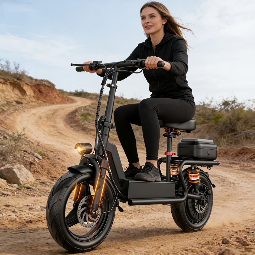 749W Powerful Motor Electric Scooter, 48V 18Ah Large Battery, 35 Miles Long Range, Detachable Rear Storage Box, Perfect for Commute Travel Shopping Campus