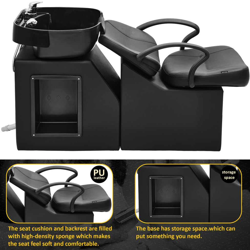 New Backwash Barber Chair ABS Plastic Shampoo Bowl Sink Unit Station Spa Salon Equipment for Valentines Gifts