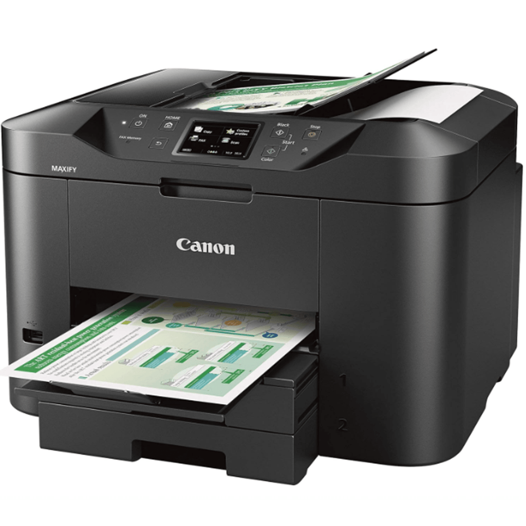 Canon MAXIFY MB2720 Wireless Color Photo Printer with Scanner, Copier and Fax Bundle with Deco Essentials Printer eBook + High-Speed 6FT USB 2.0 Printer Cable
