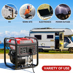 4000W Inverter Generator 208CC , 3200W Rated, Ultra Quiet, CO Alarm, 120V/60Hz 12V DC Output, Great For RV, Camping, Backyard, Outdoor Working & Home Backup Power, Without Battery