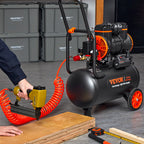 VEVOR 6.3 Gallon Air Compressor, 2 HP 3.35 CFM90PSI Oil Free Air Compressor Tank & Max. 116PSI Pressure, 70 dB Ultra Quiet Compressor for Auto Repair, Tire Inflation, Spray Painting, Woodwork Nailing