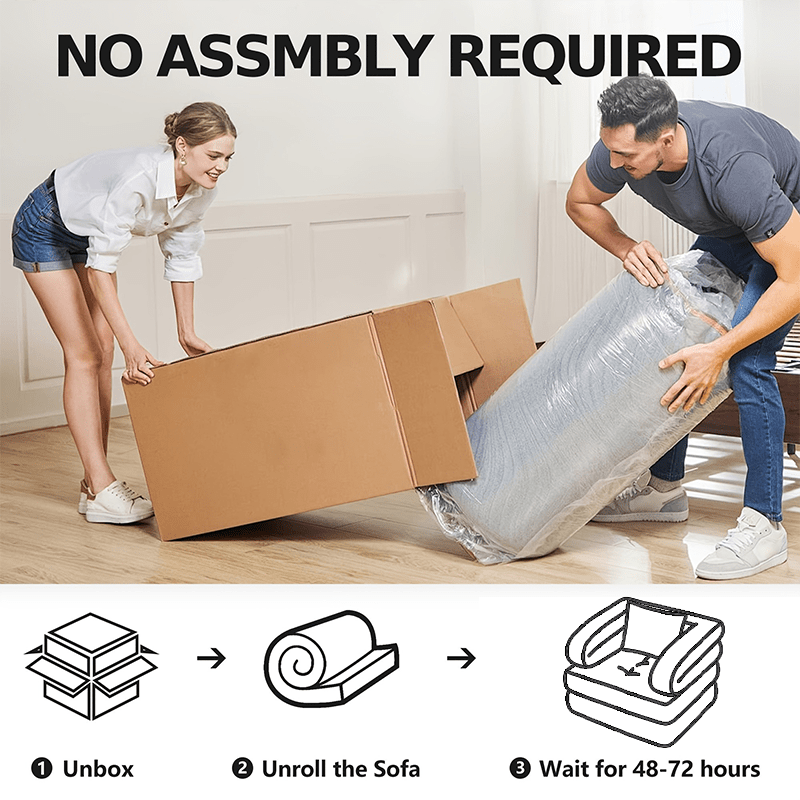 Multi-functional Convertible Sofa Bed—No Assembly Required, High-density Sponge, Soft and Skin-friendly Fabric | Suitable for Small Spaces, Bedrooms, Apartments, RVs as a Multi-position Sofa, Movie Sofa, Lazy Sofa, Office Sofa, Lounger, or Leisure
