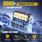 Wireless Impact Wrench, 1300 Nm High-Torque Powerful Wrench 1/2 Impact Gun, 2 4.0Ah Batteries with 21V Max Fast Charging, 5 Sockets, Suitable for Semi-Trailer Tires, Heavy Machinery, Steel Structures