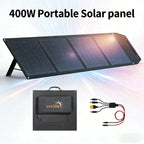 400W Foldable Solar Panel Kit — Adjustable Rack for RV Travel, Van Life, Camping and Emergency Power