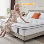 10/12 Inch Multilayer Hybrid Twin Full Queen King Size Mattress- Multiple Sizes & Styles Available, Ergonomic Design With Memory Foam And Pocket Spring, Medium Firm Feel