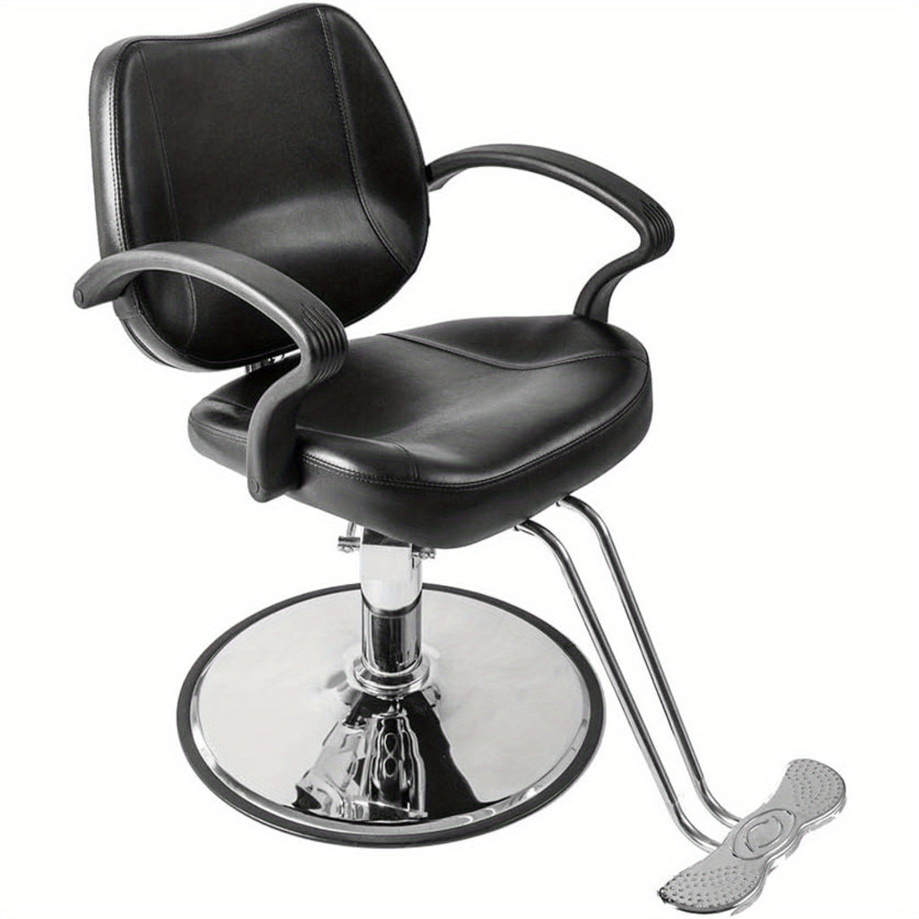High-Quality Hydraulic Barber Chair with a 6-Inch Adjustable Seat Height, 360-Degree Rotating Salon Chair, Capable of Supporting Up to 330 Pounds, Suitable for Male And Female Hairstylists, Heavy-Duty Hydraulic Salon Chair in Black