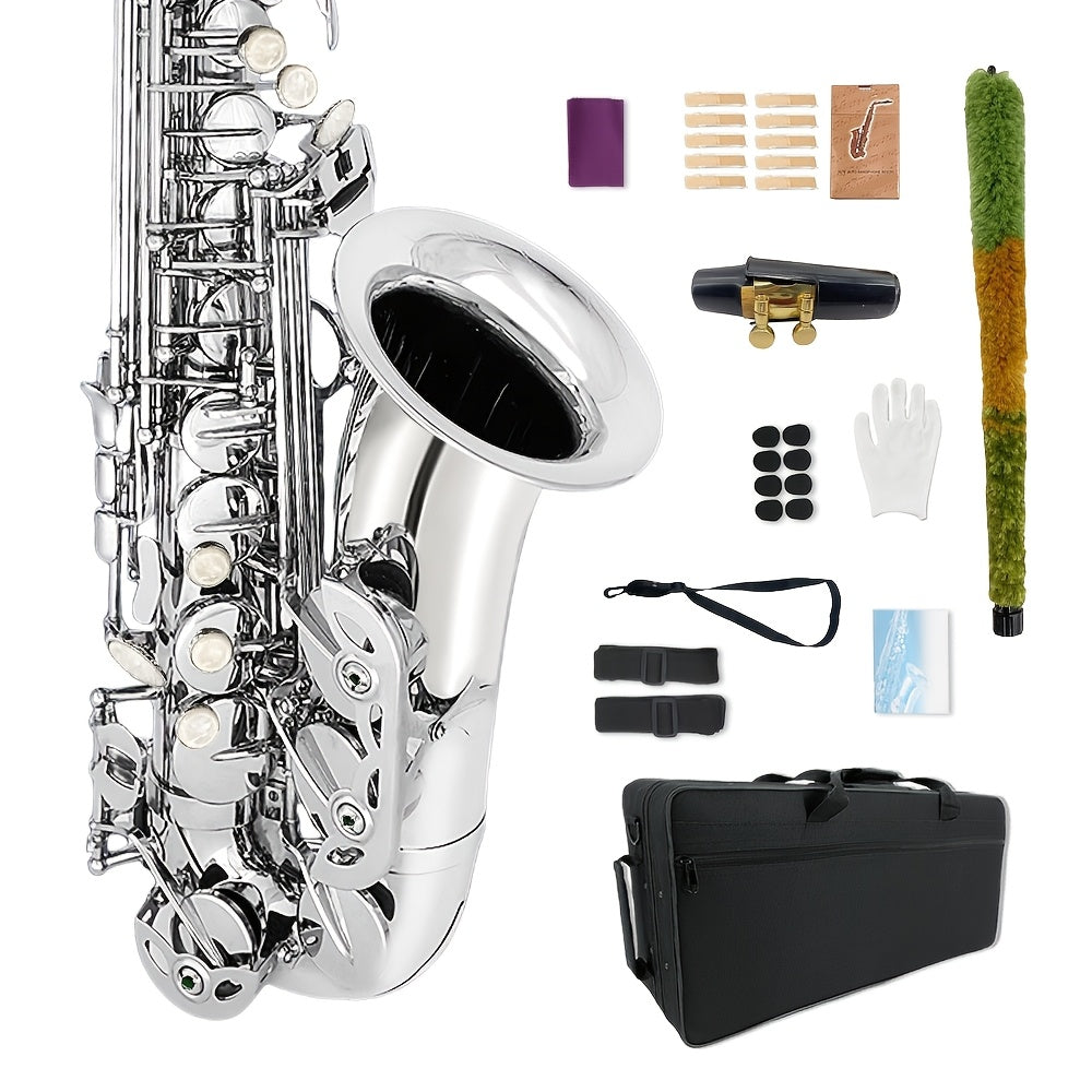 WUQIMUSC Alto And Soprano Saxophone | E-Flat Alto/B-Flat Soprano Available | Multiple Colors And Golden Lacquer End | Handcrafted | Full Kit with Case And Mouthpiece | Ideal Easter Gift for Friends, Him And Her Wind Instruments