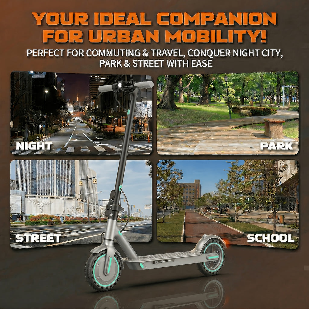 350W Foldable Commuter Electric Scooter,Top Speed of 19MP/H and 20 KM Range, 8.5-inch Solid Tire, Smart LED Display, Dual Brake System, Lightweight Quick-Folding Electric Scooter, Suitable for Commuting and Daily Travel Use, Ideal Gift for Birthdays