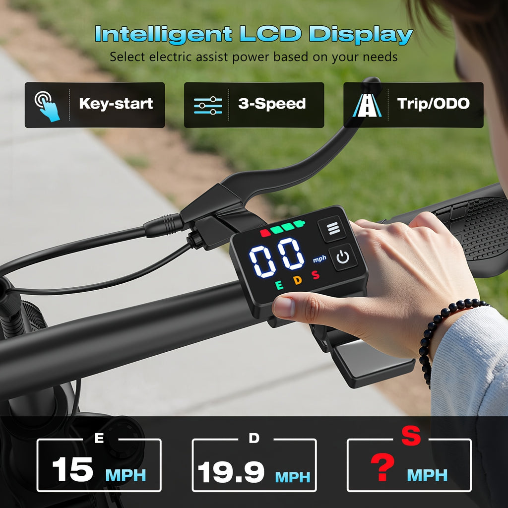 749W Powerful Motor Electric Scooter, 48V 18Ah Large Battery, 35 Miles Long Range, Detachable Rear Storage Box, Perfect for Commute Travel Shopping Campus