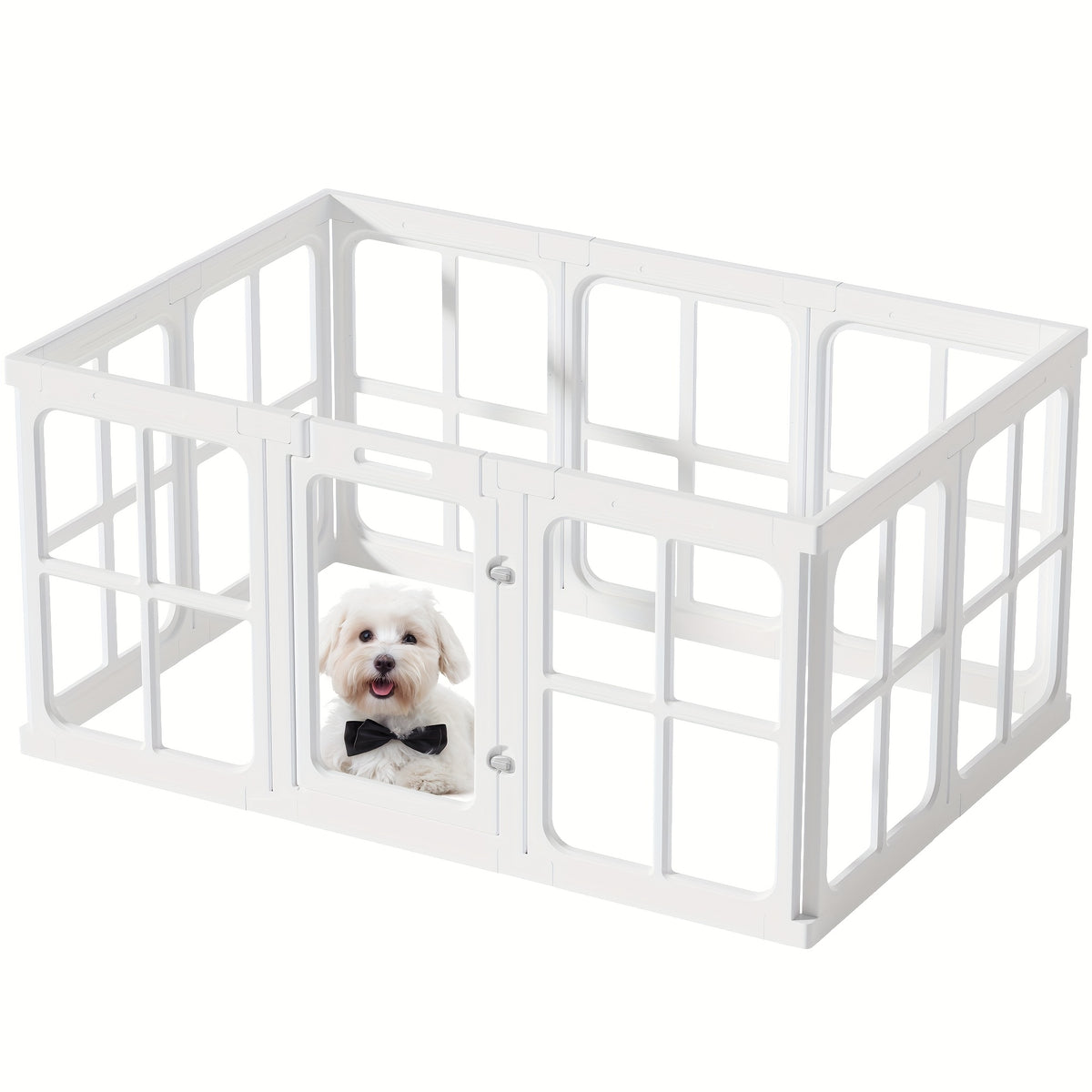[Acrylic Pet Playpen] Clear Acrylic Dog Playpen With Door, For Puppy Cat Rabbit Transparent Pet Pen, Indoor Dog Playpen, Dog Fence, Easy Assembly And Cleaning Dog Pen For Small To Medium Dogs