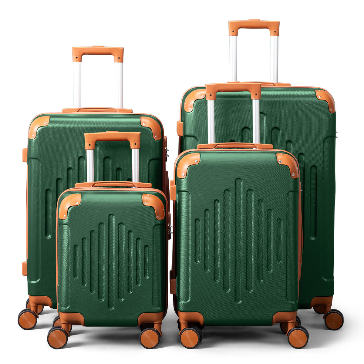 4 Pc Luggage Sets, Durable Hard Shell 4 Piece Set Suitcase with Spinner Wheels, Hardside Lightweight Luggage set, Large Travel Luggage Set (16"20" 24" 28"), mixed color