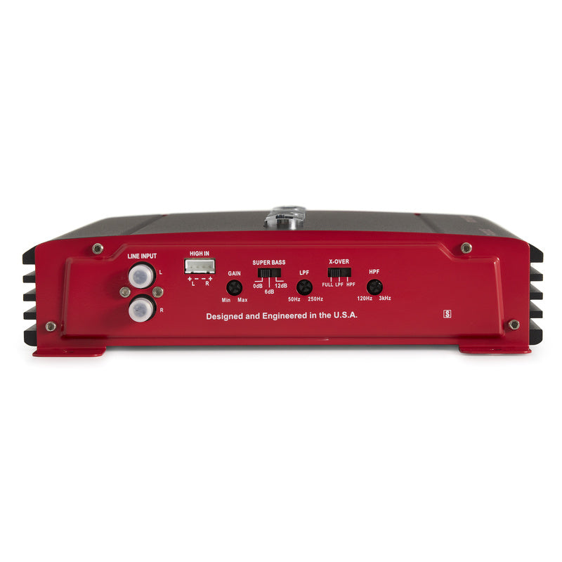 Crunch 2 Channel 1000 Watt Amp Car Audio Stereo Amplifier and MTX 12 Inch 1200 Watt Car Audio Dual Loaded Subwoofer Box Enclosure