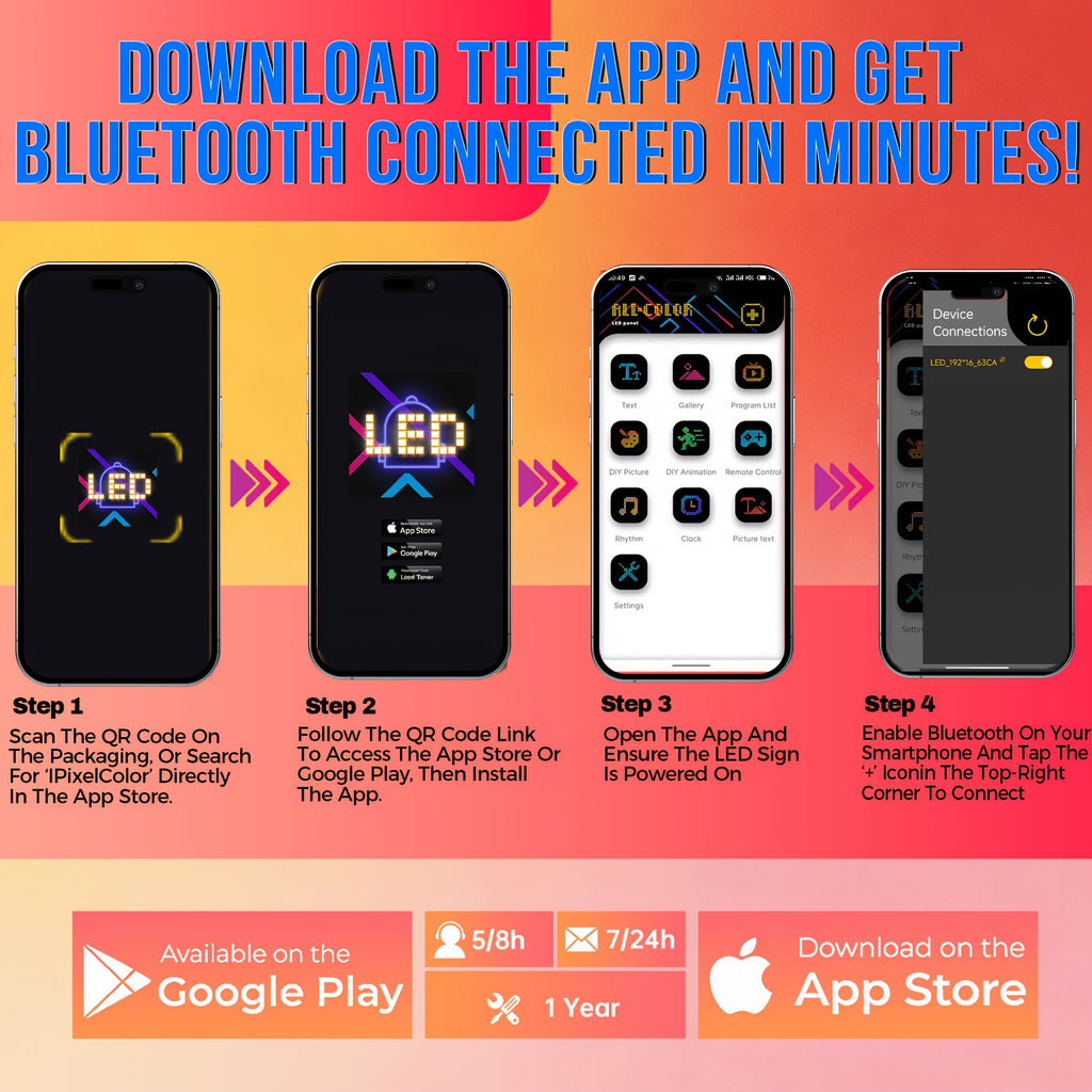Decorative Signs And Plaques - LED Scrolling Display Screen, Soft Foldable Design, Easy Installation, APP Control, USB Powered, Flexible LED Sign for Store, Mobile Food Truck Advertising, LED Sign, Programmable LED Sign