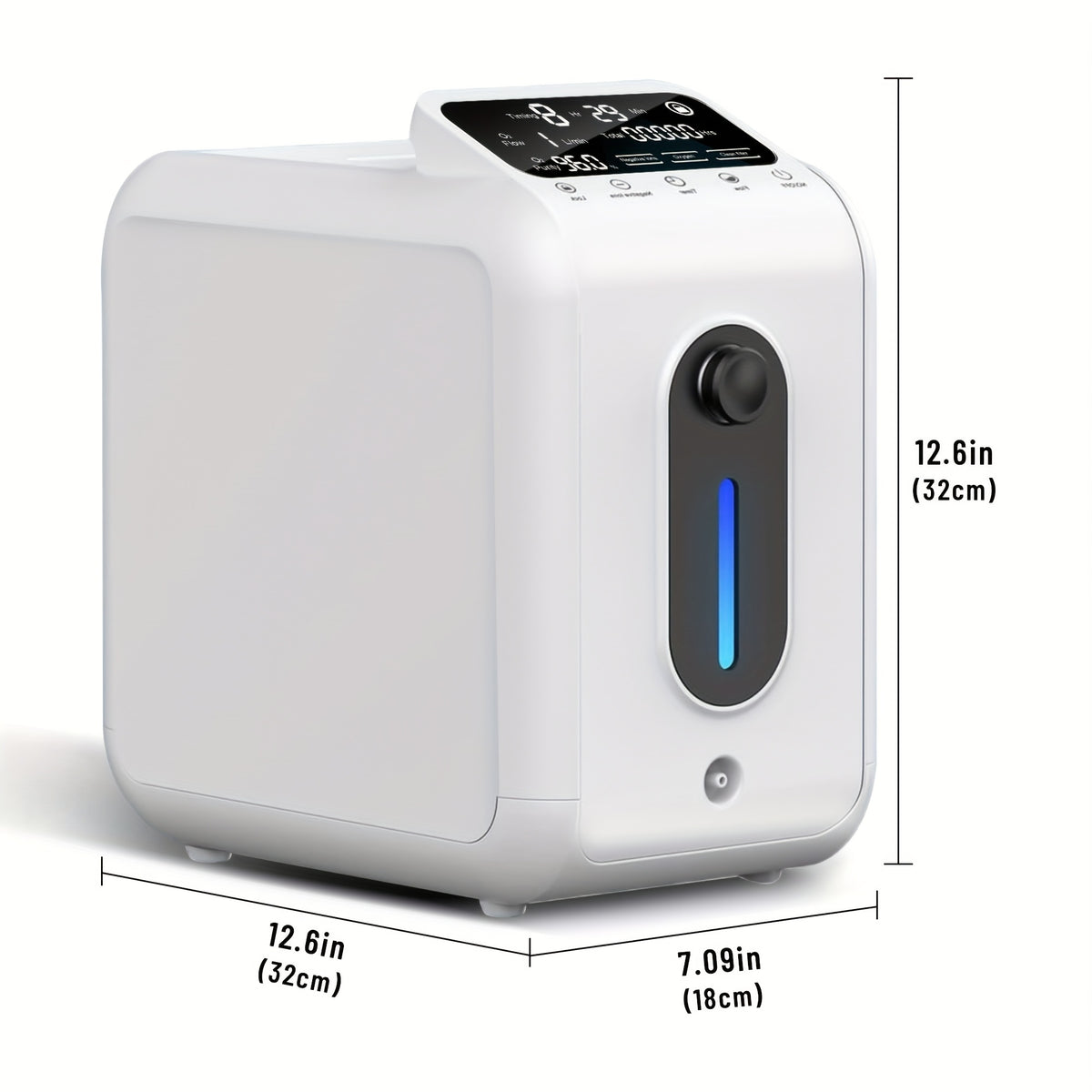 Portable Oxygen Concentrator Machine ROG22 - 1-9 Adjustable Oxygen Generator with 96% Purity, Compact & Quiet for Home, Travel Suitable for Home Use, COPD, Emphysema, Pulmonary Fibrosis