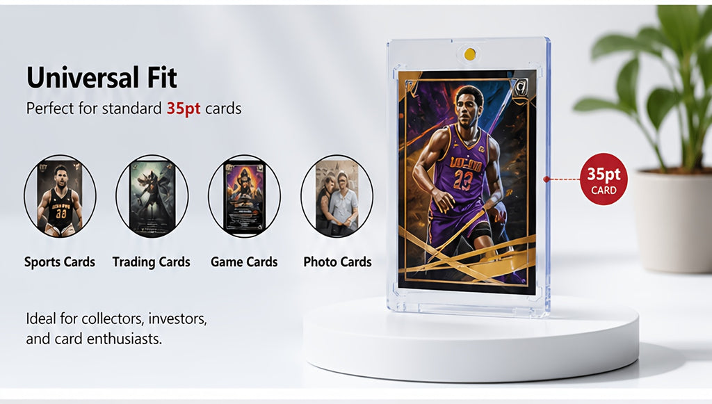 [400ct Magnetic Card Holder] - One Touches for Trading Cards, Hard Plastic Construction, 35pt Thick Card Case Protector for Baseball, And Trading Cards, Perfect Christmas And Halloween Gifts