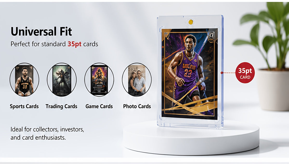 [400ct Magnetic Card Holder] - One Touches for Trading Cards, Hard Plastic Construction, 35pt Thick Card Case Protector for Baseball, And Trading Cards, Perfect Christmas And Halloween Gifts