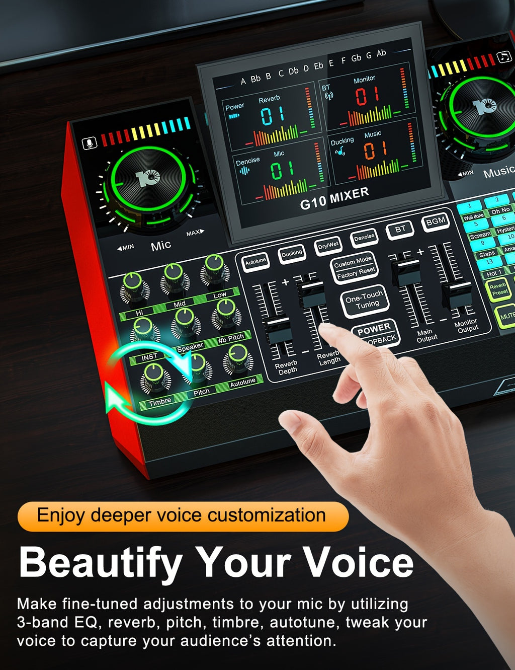 Podcast Equipment Bundle, Recording Studio Package with Voice Changer, Live Sound Card - Audio Interface for Laptop Computer Vlog Living Broadcast Live Streaming Plug And Play PC Computer Kit with Professional Chipset For, Gaming, Singing
