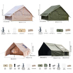 PAKICETUS Inflatable SUV Tailgate Tent with Air Pump for Quick Setup, 4-6 Person Model, Breathable Mesh for Smooth Ventilation, Windproof Oxford Fabric Inflatable Shelter, Suitable for Summer Glamping and Car Camping