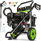 4400PSI Gas Pressure Washer 5.0GPM Gas Power Washer 212CC Gas Powered Washing Machine Commercial High Pressure Washer with 25ft Hose&5 Nozzles for Patio Garden Yard Vehicle,EPA/CARB/ETL