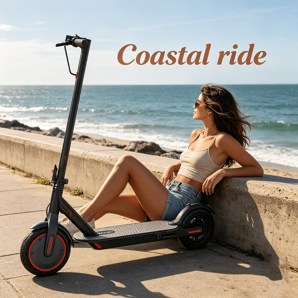 10.5AH 36V Battery 350W Foldable Electric Scooter For Adults With 8.5" Anti-skid Solid Tyres, 19MPH High Speed &3 Speed Modes, Update Model Steps Up With Enhanced Braking For Superior Quality And Comfort-Pick The Model That Fits Your Needs