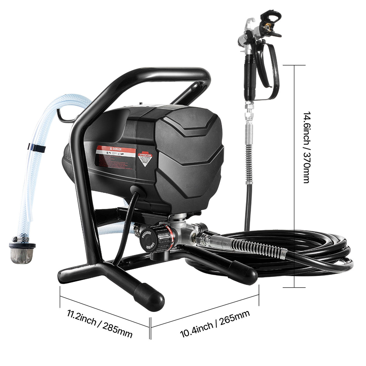 Stand Airless Paint Sprayer Electric Paint Sprayer Machine 650W 3000PSI