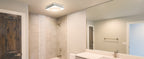 [3-in-1 Bluetooth Fan] SYVIO Bathroom Exhaust Fan with Bluetooth Speaker, 3-in-1, (100/150 CFM | 1.0 Sone Ultra-quiet)Dual Wind Speed, 30W High-efficiency Ventilation, Integrated 1300lm RGB Three-color Temperature LED Night Lighting (2700K/4000K/6500K) Mu