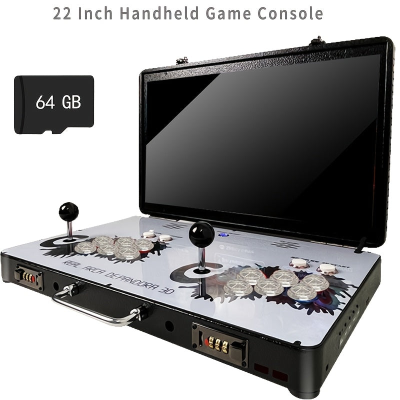 Arcade Game Console 22 Inch Creative Easter Arcades Ful Ize Stand-Up Folding Easter Arade Machines 4 Player Multiple Languages 22" LED Screen 2 Sanwa Oysticks 2Joystick Gamepad