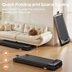 Incline Walking Pad Treadmill with LED Display for Home and Office Walking, Jogging or Running