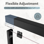 56-60" W X 72" H Double Sliding Shower Door - 1/4" (6Mm) ANSI/SGCC Tempered Glass | Matte Black/Brushed Nickel Aluminum Frame And Stainless Steel Handles