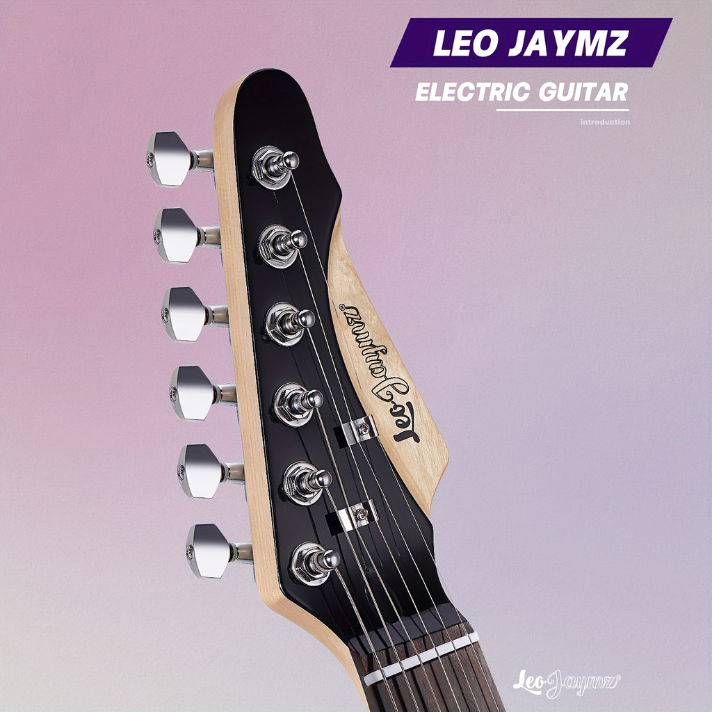 [Beginner Kit] Leo Jaymz 39 Inch Full Size Electric Guitar Kit Electric Guitar Beginner Kits - 20W Amplifier, Digital Tuner, Carrying Bag, Shoulder Strap, Connecting Cable