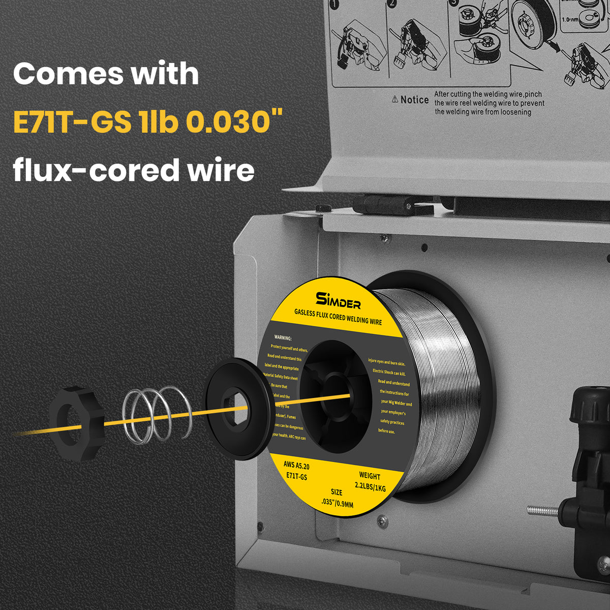 MIG Welder 3 In 1 MIG/ARC/Lift TIG Welder With 24pcs 14AK MIG Welding Accessories, 110V 140A Smart LCD MIG-140S Welding Machine with TIG Torch, ARC Force, IGBT Inverter, Automatic Wire Feeding, Stable Arc, Intelligent Cooling and Overload Protection, Perf